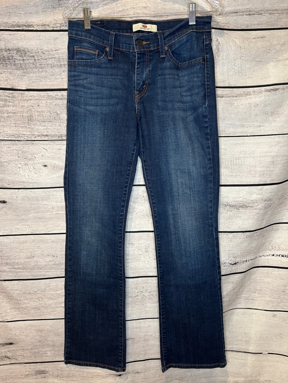Levi's 529 Curvy Bootcut Jeans Size 10 Long Blue Embroidered Pockets